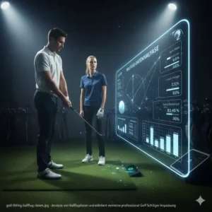 Auswertung der Ballflugdaten für eine erfolgreiche Golf Schläger Anpassung Fitting Beratung.