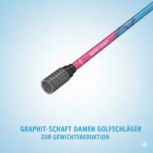 Hochwertige Graphitschäfte sorgen bei diesem golf schläger set damen leicht für wenig Gewicht.