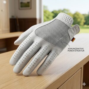 Nahaufnahme der Belüftungslöcher für golf handschuhe atmungsaktiv sommer.