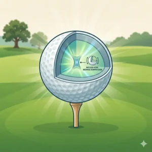 Illustration des inneren Kerns für golf ball weich gefühl bei niedriger Kompression.