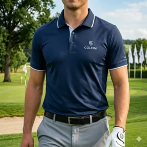 Hochwertiges Polohemd als golf kleidung turnier geeignet.