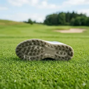 Detailaufnahme der griffigen Sohle für golf schuhe spikelos damen für perfekten Halt.