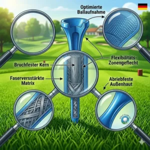 Nahaufnahme der Materialstruktur von langlebigen golf tees bruchfest.