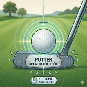 Golf ball weich gefühl Kontrolle und Präzision auf dem Grün beim Putten.