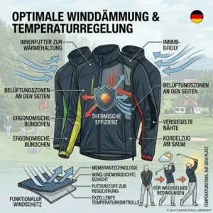 Übersicht der verschiedenen farben und stile für eine sportliche golf jacke leicht windschutz im vergleich.