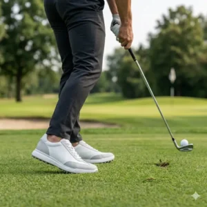 Perfekter Halt beim Golfschwung durch hochwertige golf schuhe spikelos herren.