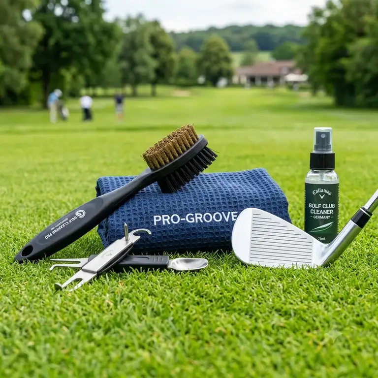 Premium golf reinigungsset schläger komplett mit bürste und handtuch