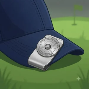 Universeller silberner Hutclip passend für golf marker magnetisch Zubehör