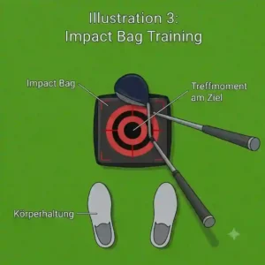 Perfecting the impact zone during practice sessions with an impact bag golf schwung übungshilfe