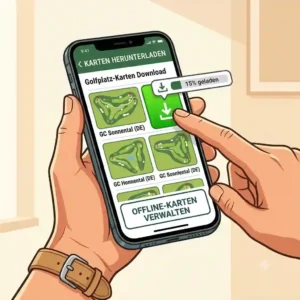 Downloading course maps for the best golf gps app offline experience.
