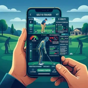 An interface from golf analyse software focused on putting, illustrating club face angle at start and impact, putting metrics, and acceleration graphs, titled "GOLF PUTTING ANALYSE".